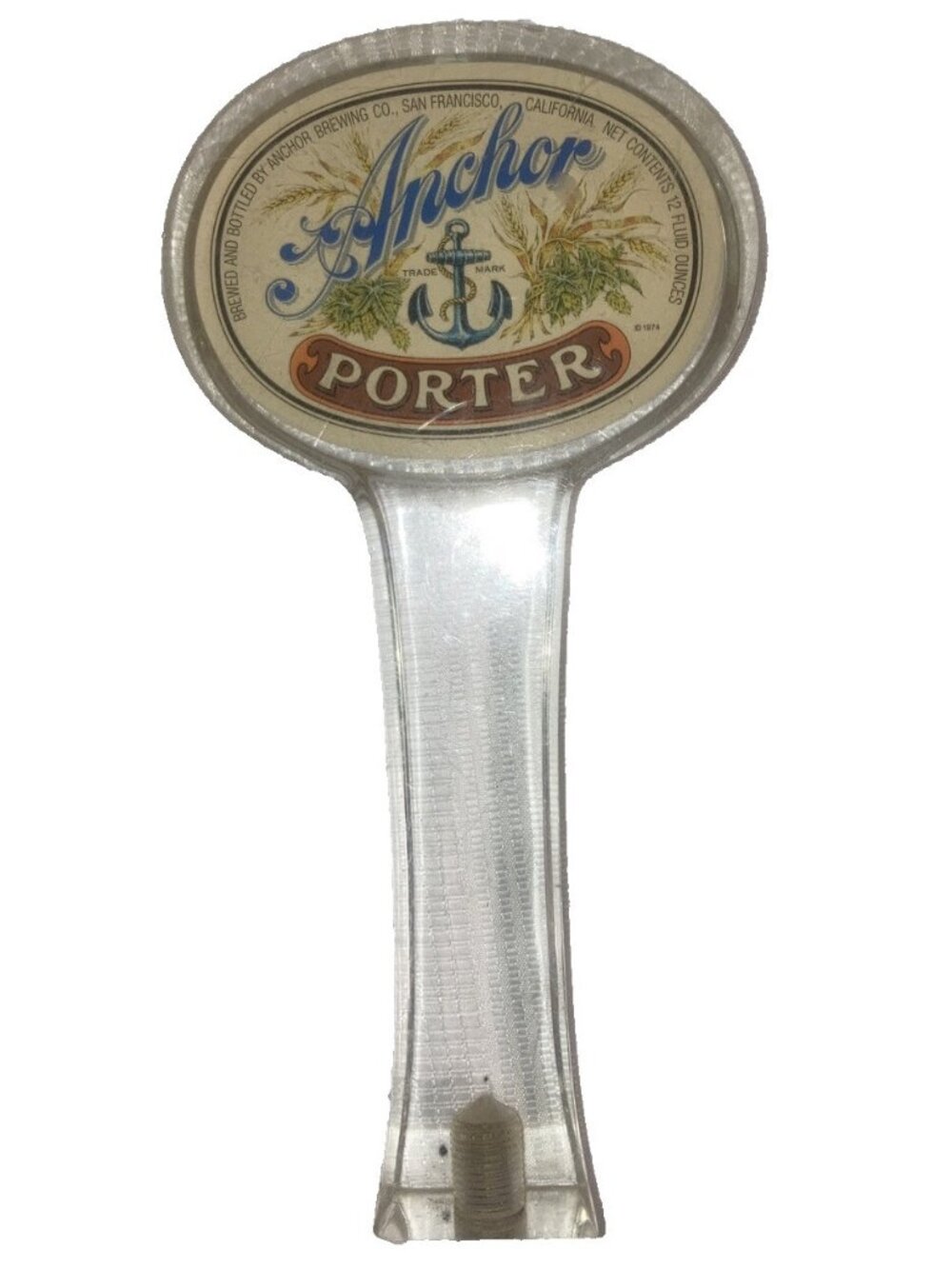 Anchor Porter Beer Tap Handle Draft Beer Bar Pub Nautical Anchor Logo Tap Knob
